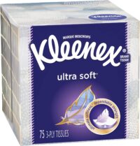 Kleenex Expressions Facial Tissues, 75 Tissues per Cube Box
