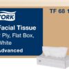 Tork Advanced Facial Tissue Flat Box White, Soft, 2-ply, 30 x 100 tissues, TF6810