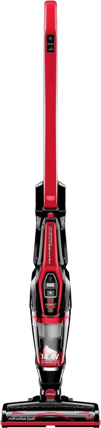 BISSELL 3079 Featherweight Cordless XRT 14.4V Stick Vacuum, Black, Red