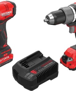 CRAFTSMAN V20 RP Cordless Drill and Impact Driver, Brushless Power Tool Combo Kit, 2 Batteries and Charger Included (CMCK211C2)
