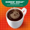 Dunkin' Decaf Medium Roast Coffee, 60 Keurig K-Cup Pods