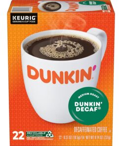 Dunkin' Decaf Medium Roast Coffee, 88 Keurig K-Cup Pods