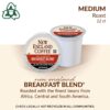 New England Coffee Breakfast Blend Medium Roast Single Serve Pods, 12ct Box (Pack of 6)