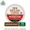 New England Coffee Breakfast Blend Medium Roast Single Serve Pods, 12ct Box (Pack of 6)