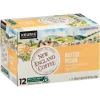 New England Coffee Butter Pecan Medium Roast Single Serve Pods, 12ct Box (Pack of 6)