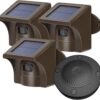 eMACROS Long Range Solar Wireless Driveway Alarm Outdoor Weather Resistant Motion Sensor & Detector