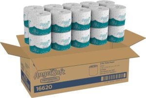 Angel Soft Ultra Professional Series 2-Ply Embossed Toilet Paper by GP PRO, 16620, 450 Sheets Per Roll, 20 Rolls Per Convenience Case