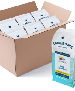 Cameron's Coffee Roasted Ground Coffee Bag, 100% Colombian, 10 Ounce, Pack of 6