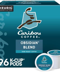 Caribou Coffee Obsidian Keurig Single-Serve K-Cup Pod, Medium Roast Coffee, 96 Count (4 Packs of 24)