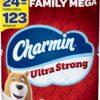 Charmin Toilet Paper Ultra Strong Clean Touch, 24 Family Mega Rolls = 123 Regular Rolls