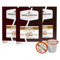 Fresh Roasted Coffee, Decaf Caramel, Flavored Coffee Pods, 72 Count