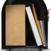 Architectural MAILBOXES Ironside Large Capacity Galvanized Steel black, Post-Mount Mailbox, MB801BAM, Metal, Black
