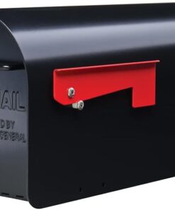 Architectural MAILBOXES Ironside Large Capacity Galvanized Steel black, Post-Mount Mailbox, MB801BAM, Metal, Black