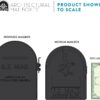 Architectural MAILBOXES Ironside Large Capacity Galvanized Steel black, Post-Mount Mailbox, MB801BAM, Metal, Black
