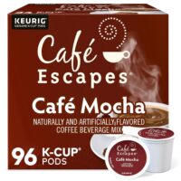 Cafe Escapes Cafe Mocha Keurig Single-Serve K-Cup Coffee Pods, 96 Count (4 Packs of 24)