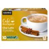 Cafe Escapes Chai Latte Keurig Single-Serve K-Cup Coffee Pods, 60 Count (6 Packs of 10)