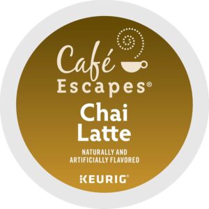 Cafe Escapes Chai Latte Keurig Single-Serve K-Cup Coffee Pods, 60 Count (6 Packs of 10)