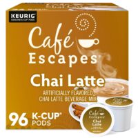 Cafe Escapes Chai Latte Keurig Single-Serve K-Cup Coffee Pods, 96 Count (4 Packs of 24)