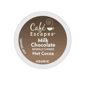 Cafe Escapes Milk Chocolate Hot Cocoa Keurig Single-Serve K-Cup Coffee Pods, 72 Count (6 Packs of 12)