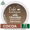 Cafe Escapes Milk Chocolate Hot Cocoa Keurig Single-Serve K-Cup Coffee Pods, 72 Count (6 Packs of 12)
