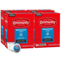 Community Coffee Breakfast Blend 96 Count Coffee Pods, Medium Roast, Compatible with Keurig 2.0 K-Cup Brewers, 24 Count (Pack of 4)