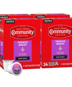 Community Coffee French Roast 96 Count Coffee Pods, Extra Dark Roast, Compatible with Keurig 2.0 K-Cup Brewers, 24 Count (Pack of 4)