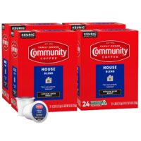 Community Coffee House Blend 96 Count Coffee Pods, Medium Dark Roast, Compatible with Keurig 2.0 K-Cup Brewers