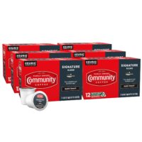 Community Coffee Signature Blend 72 Count Coffee Pods, Dark Roast, Compatible with Keurig 2.0 K-Cup Brewers, 12 Count (Pack of 6)