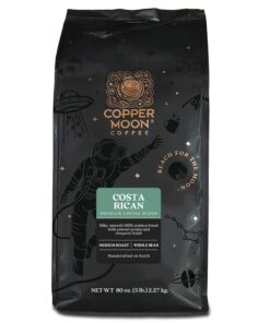 Copper Moon Whole Bean Coffee, Medium Roast, Costa Rican Blend, 5 Lb.