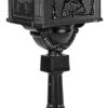Polar Aurora Mailbox Cast Aluminum Black Mail Box Postal Box Security Heavy Duty