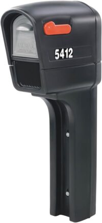 Step2 MailMaster Plus Mailbox & Post, Weather Resistant, Large Outdoor Mailboxes, Made of Durable Plastic, Easy to Install, Flag Included, Black