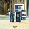 BOSCH GLM400C 400 Ft Blaze Outdoor Connected Laser Measure with Camera Viewfinder, Includes 3 AA Batteries, Hand Strap, & Pouch BOSCH GLM400C 400 Ft Blaze Outdoor Connected Laser Measure with Camera Viewfinder, Includes 3 AA Batteries, Hand Strap, & Pouch