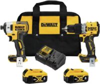 DEWALT DCK249M2 20V MAX Cordless Brushless 2 Tool Combo Kit with (2) 4.0Ah Batteries and Charger