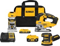 DEWALT DCK307D1P1 20-Volt Maximum Lithium-Ion Cordless 3-Tool Combo Kit with 2.0 Ah Battery, 5.0 Ah Battery, Charger and Bag