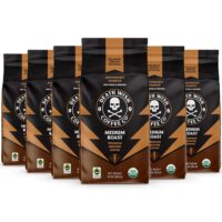Death Wish Coffee, Medium Roast Ground Coffee, 6 pack