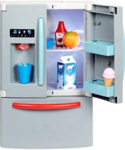 Little Tikes First Fridge Refrigerator with Ice Dispenser Pretend Play Appliance for Kids, Play Kitchen Set