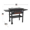 Blackstone 2435 28 in Original Griddle with Hard Cover 2 Burner Liquid Propane Flat Top Grill