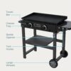 Char-Broil 463459924 28-in Performance Griddle 2-Burner Liquid Propane Flat Top Grill