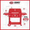 Char-Griller 2190 Legacy 33-in W Black Cart Charcoal Grill