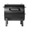 Char-Griller 52424 Portable Charcoal Grill and Side Fire Box 17-in W Black Barrel Charcoal Grill