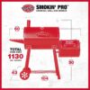 Char-Griller CG30044223 Smokin' Pro Charcoal Grill and Offset Smoker