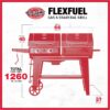 Char-Griller CG30282925 FlexFuel Black Natural Gas and Charcoal Combo Grill