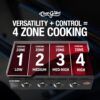 Char-Griller E8936 Flat Iron 4-Burner Liquid Propane Flat Top Grill