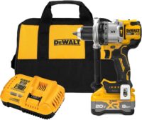DEWALT DCD1007WW1 XR 1/2-in 20-volt Max Variable Brushless Cordless Hammer Drill (1-Battery and Charger Included)