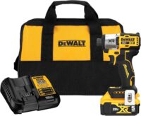 DEWALT DCF845P1 20V MAX Impact Driver, Cordless, 3-Speed, Battery and Charger Included