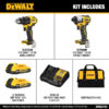 DEWALT DCK227D2 20V MAX 2-Tool Brushless Power Tool Combo Kit with Soft Case (2-Batteries and Charger Included)