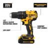 DEWALT DCK231E2 20V MAX Drill And Grinder Kit, Power Tool Set, 2 Batteries and Charger Included
