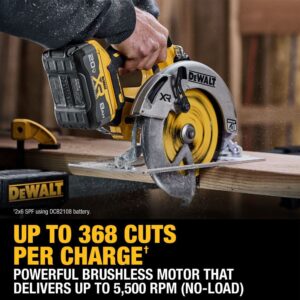 DEWALT DCS590WW1 XR 20-volt Max 7-1/4-in Brushless Cordless Circular Saw Kit (Battery & Charger Included)