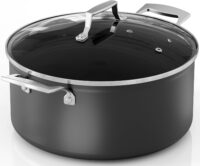 MSMK 6QT Stock Pot with Glass Lid, Burnt also Nonstick, Lasting Non stick, Oven safe to 700°F