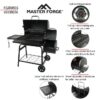 Master Forge CBC23032L 1010-Sq in Black Powder Coated Horizontal Charcoal Smoker